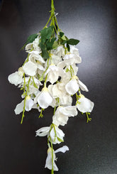 Lisianthus artificial alb – flori mici decorative 60 cm